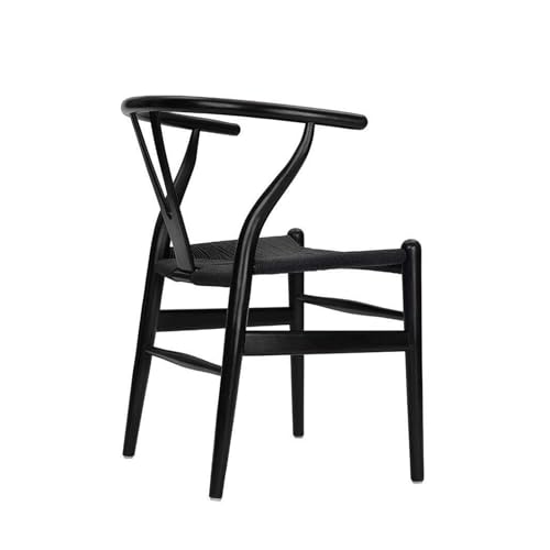 FSDFKPOP Lot de 4 chaises Wishbone en Y en Bois Massif, avec accoudoirs du Milieu du siècle, siège en Chanvre (frêne – Noir)(Ash Wood,Pack of 1) FSDFKPOP Lot de 4 chaises Wishbone en Y en Bois Massif, avec accoudoirs du Milieu du siècle, siège en Chanvre (frêne – Noir)(Ash Wood,Pack of 1)