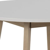 AC Design Furniture Medina Table à manger, Bouleau, Blanc, 90 x 90 x 76 cm