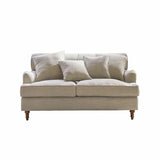 Loberon Canapé Isa en velours de polyester, bois de pin, env. 80 x 224 x 95 cm, lin