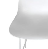 ALTEREGO Tabouret Snack mi-Hauteur Design Blanc 47x42,5x90 cm