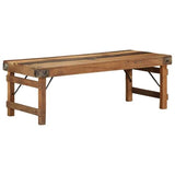 CKioict Table Basse Rustique en Bois Massif Récupéré Rectangulaire avec Finition Texturée et Structure Robuste pour Salon Décoration