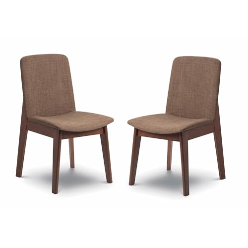 Julian Bowen Lot de 2 chaises de salle à manger Kensington, noyer Julian Bowen Lot de 2 chaises de salle à manger Kensington, noyer