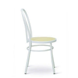 Tomaino - Chaise de cuisine en fer avec assise en paille - Ensemble de chaises de salle à manger Vienne pour restaurant, bar, Osteria, Trattoria Model Thonet, Bistrot (4, Blanc)