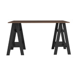 ACTUAL DIFFUSION Bureau 2 Tréteaux 4 Niches Noir et Châtaignier L 135 H 75 P 60 cm