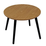 HOME DECO FACTORY HD7191 Table Gigogne Ronde X2 Appoint Salon, Bois-Noir, 80x45x80 cm