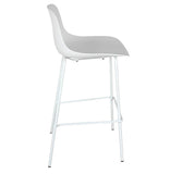 ALTEREGO Tabouret Snack mi-Hauteur Design Blanc 47x42,5x90 cm