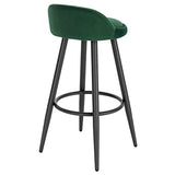 WOLTU Tabouret de Bar Vert foncé Lot de 2,Tabouret de comptoir Tabouret de bistrot avec Dossier et Repose-Pieds en Velours et métal,BH296dgn-2