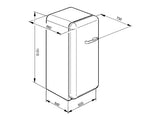 Smeg FAb28LB1 Réfrigérateur sur pied/A++ / 248 L/Blanc/avec compartiment congélateur intégré/butée à gauche
