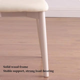 GIZNXBA Chaise Scandinave Blanche Chaises De Salle A Manger Scandinave sans Bras Chaise De Cuisine en Bois en Cuir avec Pieds en Bois pour La Salle À Manger(/White A)
