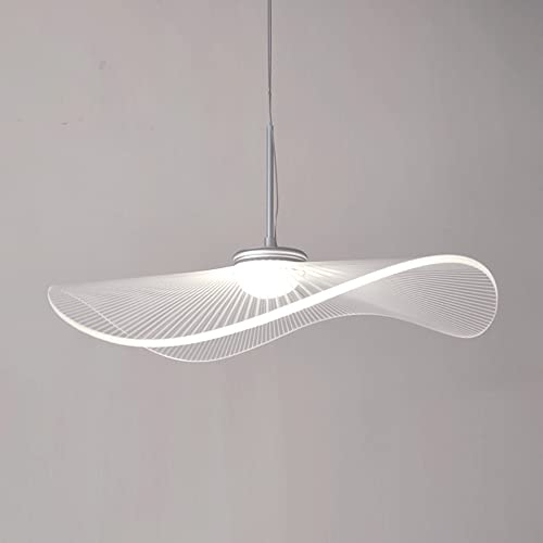 Lampe à suspension en feuille de Lotus Creative Aluminium + Acrylique Design Lampes suspendues Plafonnier à tête unique Suspension à hauteur réglable Fil Lumières pour le hall de l'hôtel de la chambre