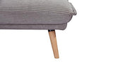 EVERGREENWEB - Canapé convertible en matelas Clic Clac | Canapé Lit 3 places Style Scandinave Design moderne | Canapé rembourré avec pieds escamotables et pieds en bois | Click Velvet Gris