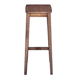 Urban Meuble Lot de 2 Tabourets de Bar Vintage en Bois Massif pour Salle à Manger, Salon, Bar, Bois de Pin, Marron, 40 x 30 x 73 cm