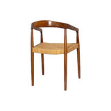 Chaise Ethnique en Bois Teck Massif et cannage rotin NEGARA