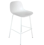 ALTEREGO Tabouret Snack mi-Hauteur Design Blanc 47x42,5x90 cm