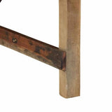 CKioict Table Basse Rustique en Bois Massif Récupéré Rectangulaire avec Finition Texturée et Structure Robuste pour Salon Décoration