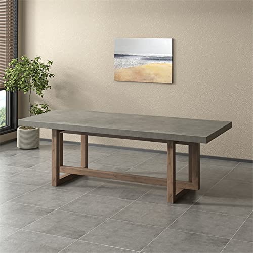 Table rectangulaire en bois – Meuble moderne de style industriel pour salle à manger ou cuisine