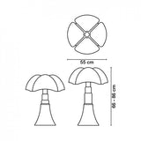 Lampe de table Pipistrello de Bat et le plancher Martinelli Luce - Noir brillant, Standard