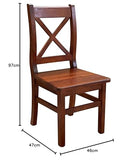 k koma Chaise en croix en bois de pin style maison de campagne - NOUVEAU chaise restaurant en bois massif (Calvados)