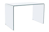 PEGANE Table de Bureau rectangulaire en Verre - Longueur 120 x Profondeur 70 x Hauteur 74 cm