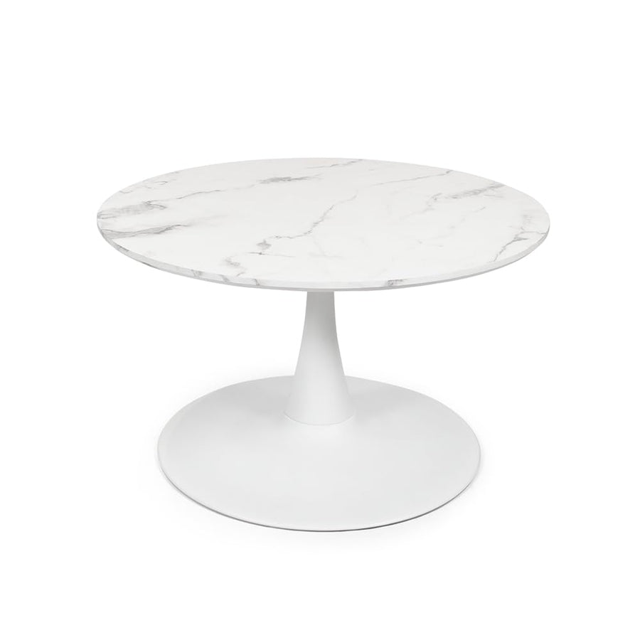 Milton & Oldbrook Table Basse Ø 80 cm Prague Aspect Marbre Blanc Milton & Oldbrook Table Basse Ø 80 cm Prague Aspect Marbre Blanc