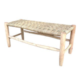 Artigianato vulcano Banc en bois de peuplier marocain