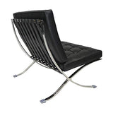 Fern Fauteuil lounge style Barcelone uniquement en cuir noir