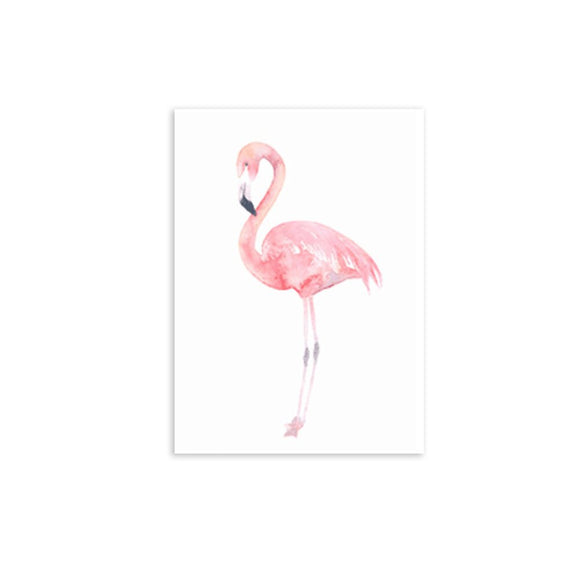 Gemini_mall® Peinture à l'huile moderne et abstrait sur toile motif flamant rose, photo sans cadre, b, 40x50cm