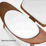 Homary Fauteuil Salon 1 Place, Chaise Coiffeuse pour Chambre en Cuir Doux, Base Tripode en Bois Noyer Design Moderne Siège Rembourré pour Salon Bureau Confort Élégant