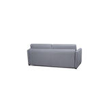 LOUNGITUDE - Agathe - Canapé Convertible - Express - 3 Places - Véritable Matelas - en Tissu - Gris Clair -L178cm