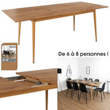 HOME DECO FACTORY Home Deco FACTORY-HD0191-Table Salon, Salle à Manger Table Extensible 160 200Cm Paxton, Bois d'ingénierie, Marron, 160x75x90