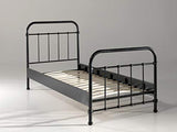 VIPACK Bed, Metal, Black, 90x200cm