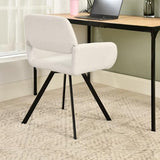 39F Furniture Dream Lot de 2 chaises de Bureau Modernes Beiges, Design pivotant, Fauteuil rembourré à 360° pour Cuisine, Bureau, Salon, Beige, 57 x 53 x 81,5 cm