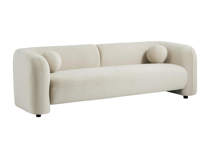 Vente-unique-Canapé 3 Places en Velours Beige OVOTAS Vente-unique-Canapé 3 Places en Velours Beige OVOTAS