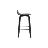 Miliboo Tabourets de Bar Vintage Bois Noir H68 cm (Lot de 2) OBRA