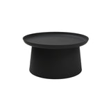 KONTE.DESIGN Table Basse Ibiza en polypropylène Noir 70 x 36 cm