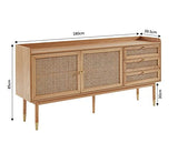 BAÏTA Buffet Léon, Bois, Chêne, L180cm LEON02