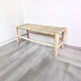 Artigianato vulcano Banc en bois de peuplier marocain
