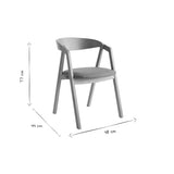 Miliboo Chaises scandinaves en Bois Clair chêne Massif et Tissu Effet Laine bouclée écru (Lot de 2) LOVA