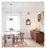 Chaise Wishbone du milieu du siècle – Chaise de salle à manger en bois massif avec accoudoirs, siège en chanvre, finition frêne et noyer, mobilier de maison expresso élégant pour les intérieurs