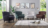 Atlantic Home Collection Leo Fauteuil, Bois, Vert forêt, Sessel