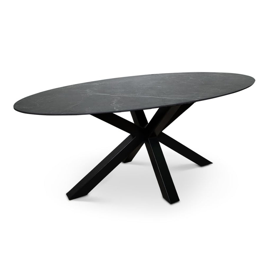 Milton & Oldbrook Table de Salle à Manger 200 cm Avila Céramique Noir