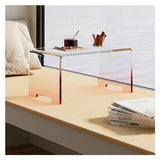 HXFRTHNM Table Basse Minimaliste en Acrylique, Design de Rangement, Luxe, esthétique, Table Basse Transparente, Meubles de Couchage Blancs