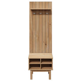 vidaXL Meuble d'entrée OTTA 50x40x160 cm Bois Massif de pin, Armoire d'entrée, Ensemble de vestiaire, Meuble de Rangement de Couloir