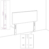 vidaXL Tête de Lit avec Oreilles Meuble de Chambre à Coucher Accessoire de Lit Double Tête de Cadre de Lit Bleu Foncé 163x23x118/128 cm Velours