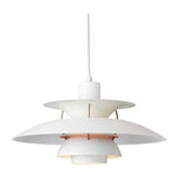 Lustre Minimaliste Moderne, Style Nordique, Suspension Danoise PH5 avec Abat-Jour Imitation OVNI, Luminaires Suspendus Au Plafond pour Chambre à Coucher Salon Salle à Manger Cuisine(50cm,White 2)