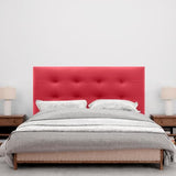 DHOME Tête de lit tapissée Capitoné en similicuir pour lit double (rouge, 160 cm)