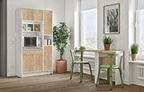 Symbiosis Papillon Table Pliante Blanc et Chêne Naturel 103/67/28x76x73,4 cm