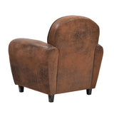 HOME DECO FACTORY HD71401 Club Marron Assise Siege Fauteuil Salon, Bois, 84x84x82cm