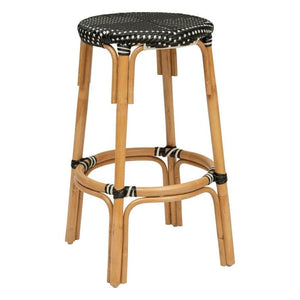 Atmosphera Créateur d'intérieur - Tabouret de Bar Bistrot en Rotin Trecia 66cm Noir