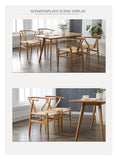 Lan Xin-JP Chaise de Bureau, Chaises de Salle à Manger en Bois Nordique Wishbone Bras Salon Cuisine Bureau extérieur chaises de Salle à Manger Ergonomique Meubles de Maison de Luxe(S)